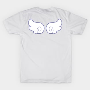White and Blue Anime Wings T-Shirt